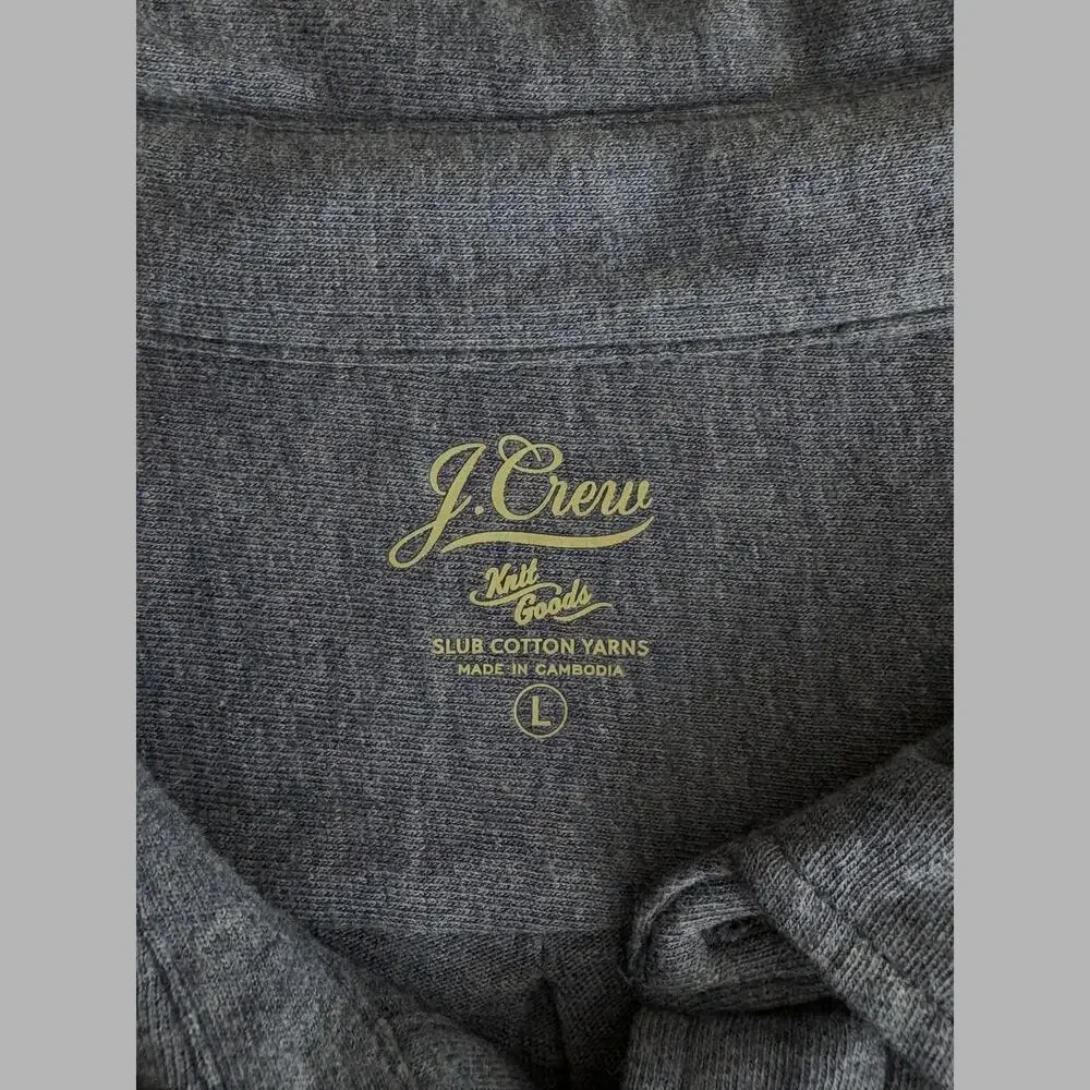 J.Crew Knit Goods Soft Slub Cotton Button Up Flap Pocket Shirt Item BD830 Blue L